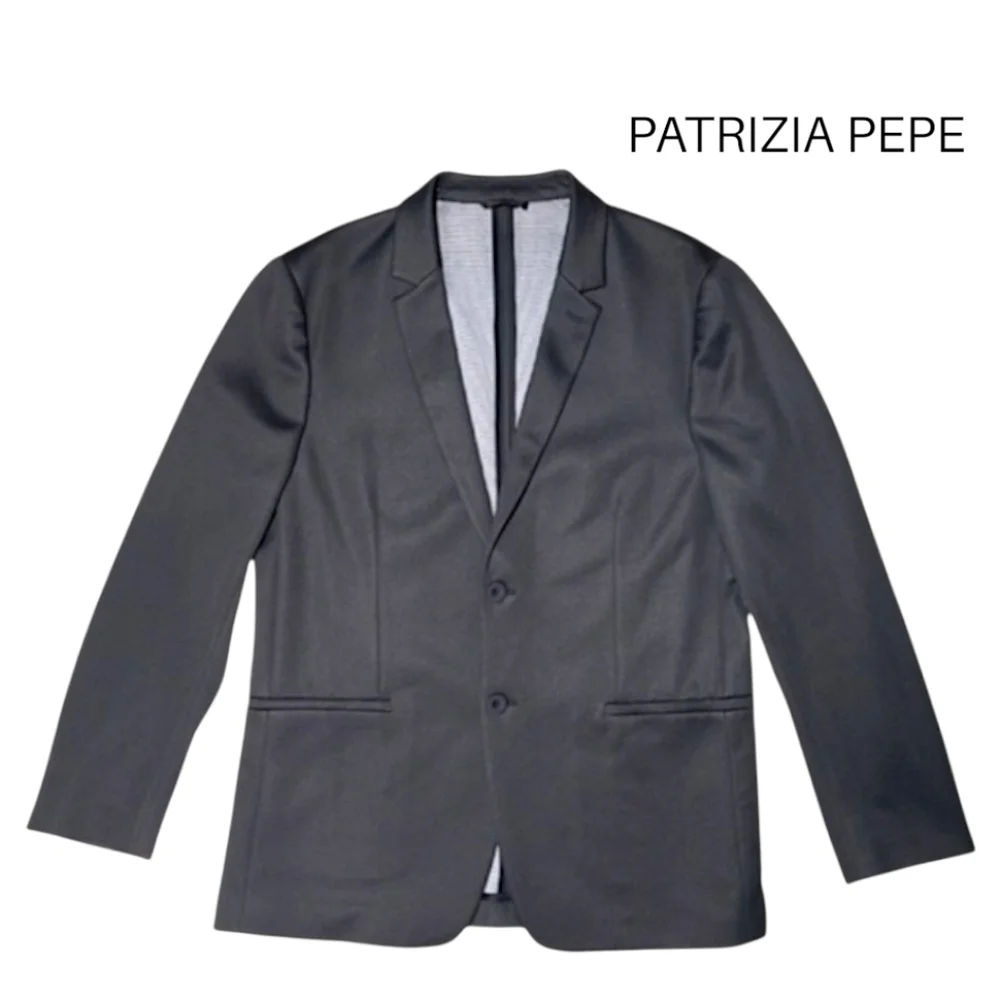 Patrizia Pepe Men's Black ltalian Designer Blazer EU 52 / US 42 Modern Fit